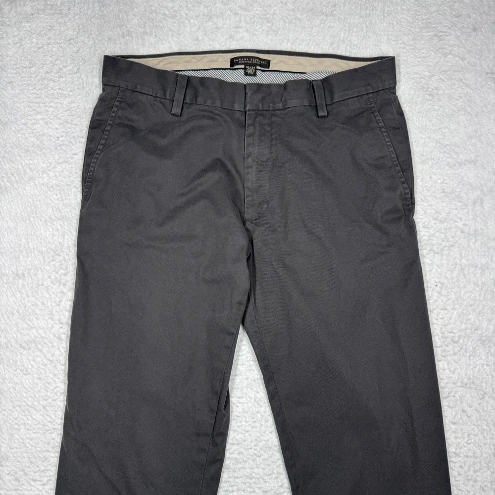 Banana Republic Emerson Chino Pants Gray Straight Leg‎ Casual Men's Size 32x34
